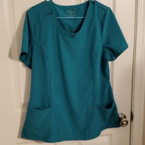 Cherokee Infinity Women's Scrub Top Teal Large